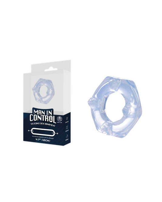 Excellent Power Man In Control Silicone Cock Ornament Transparent Cock Ring (642319) Excellent Power