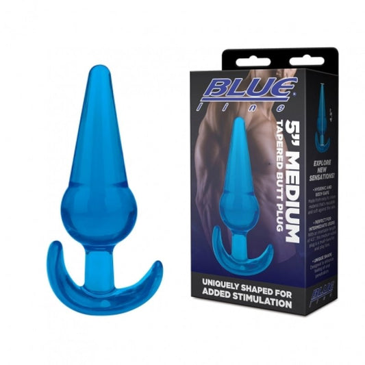 Blue Line 5" Medium Tapered Butt Plug Electric Eel, Inc