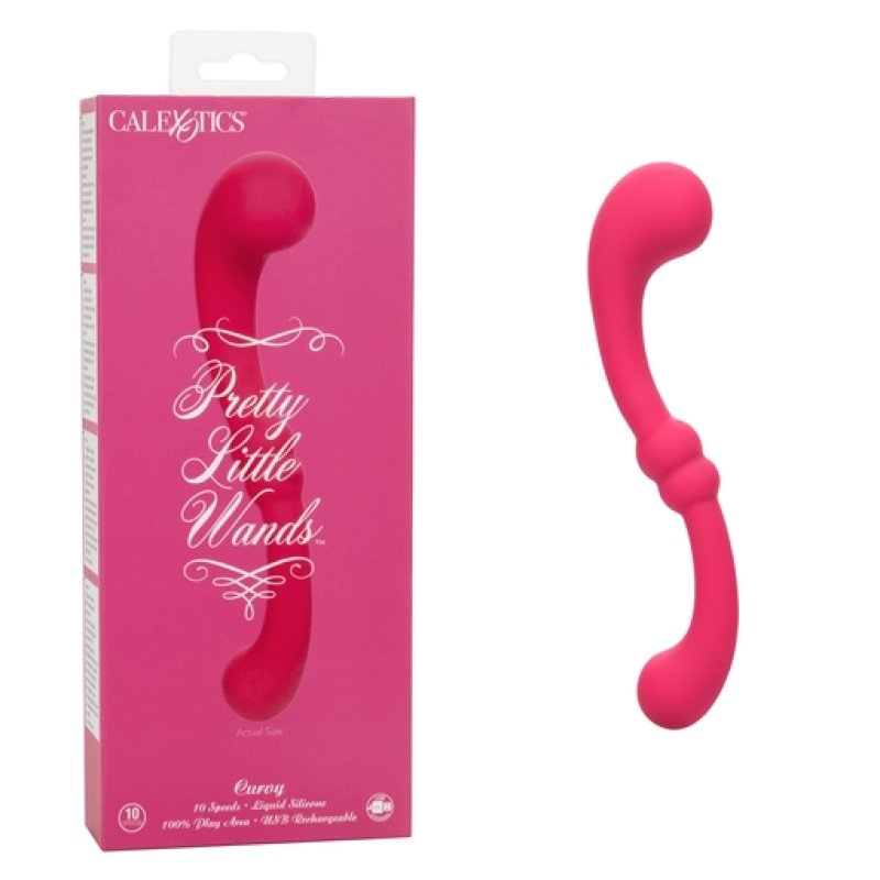 Calexotics Pretty Little Wands Curvy dual-ended flexible vibrator - ClubX Australia