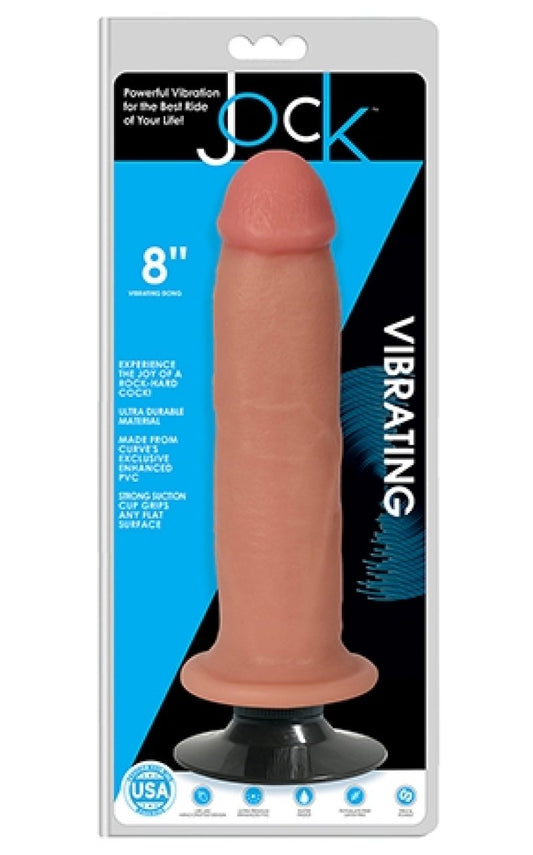 Jock 8" Vibrating Dong No Balls Vanilla Curve Toys