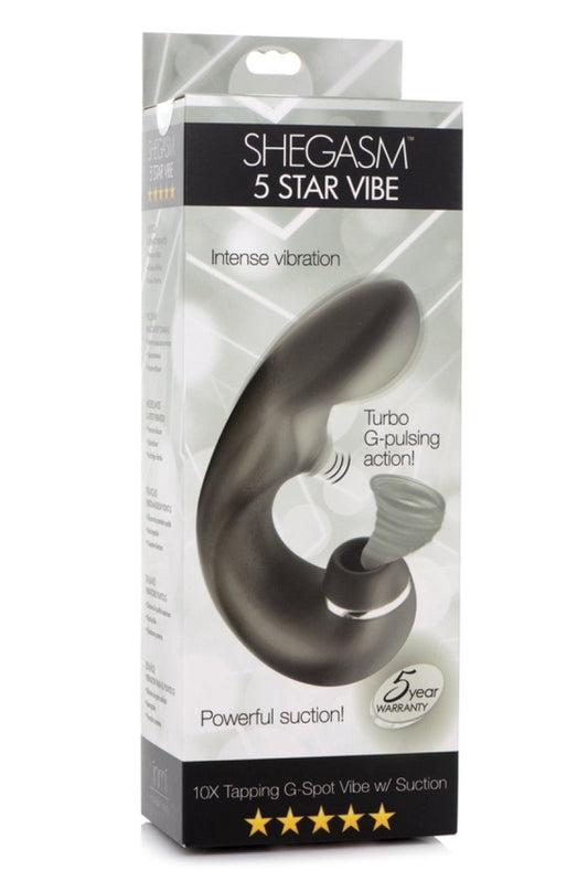 XR Brands Inmi Shegasm 5 Star Tapping G-Spot Vibe w/ Suction Black XR Brands