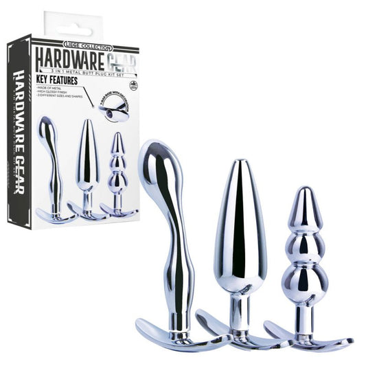 Excellent Power Hardware Gear metal butt plug kit (636073) - ClubX Australia