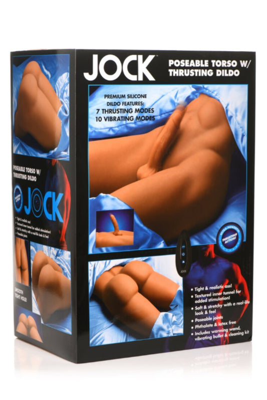 Jock Poseable Torso thrusting dildo masturbator - ClubX Australia