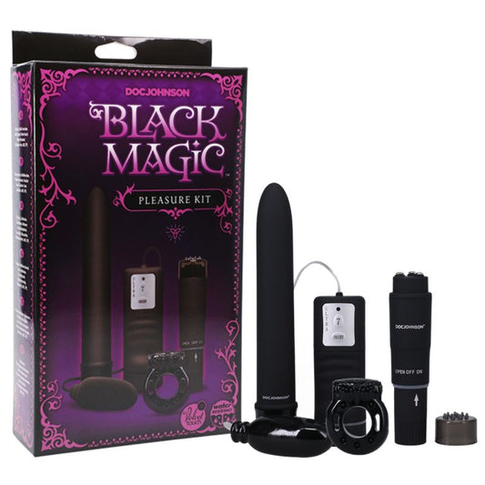 Doc Johnson Black Magic Pleasure Kit, 4-piece vibrator set - ClubX Australia