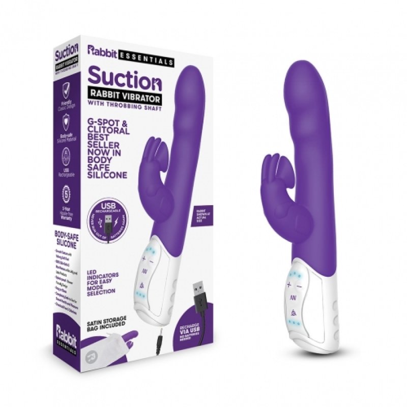 Rabbit Essentials Rechargeable Clitoral Suction Rabbit - Purple Electric Eel, Inc