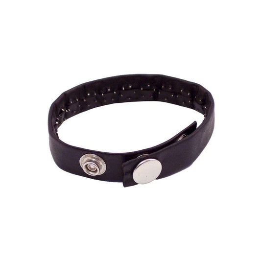 Rouge Leather Pin Prick Cock Strap Black Cock Ring Rouge