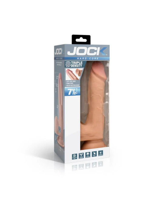 Jock Hard-Core 7.5" Triple Density Dildo with Balls Curve Toys