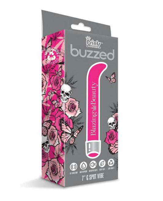 Prints Charming Buzzed 7 inch G-Spot Vibe, Blazing Beauty print - ClubX Australia