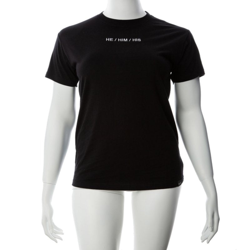 Gender Fluid Pronoun He Tee Shirt Black - ClubX Australia
