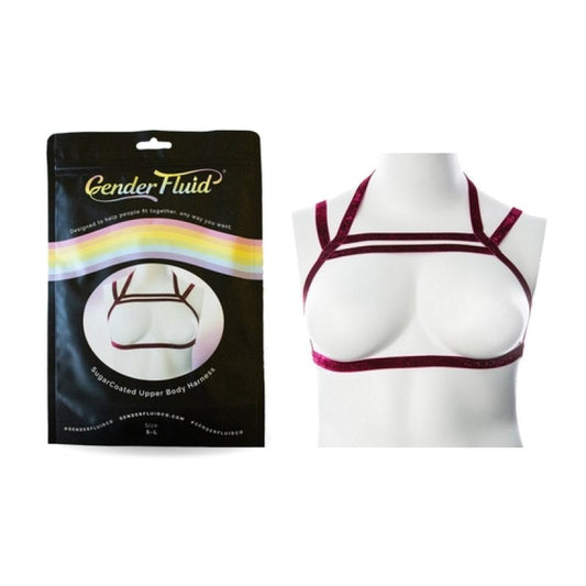 Gender Fluid Sugar Coated Harness S-L Raspberry Bondage Gear Thank Me Now