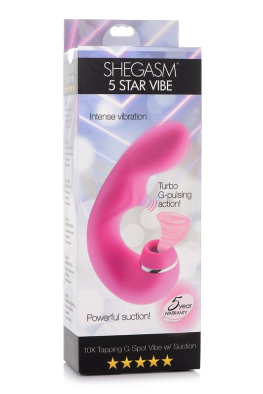 Inmi Shegasm 5 Star Tapping G-Spot Vibe w/ Suction Pink XR Brands