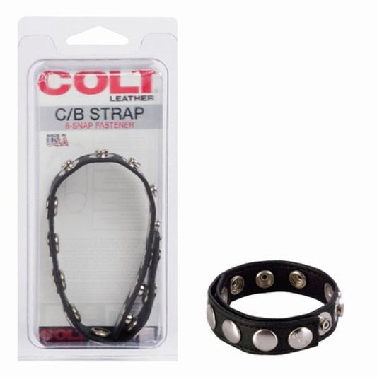 Colt Leather C/b Straps - 8 Snap Fastener Cock Ring Calexotics