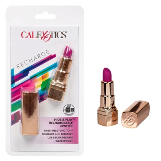Calexotics Hide & Play Rechargeable Lipstick Purple Vibrator Calexotics