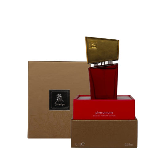 Hot Productions Shiatsu pheromone fragrance woman Red 15ml - ClubX Australia
