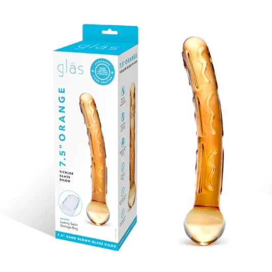 Glas 7.5" Orange Tickler Dildo Electric Eel, Inc