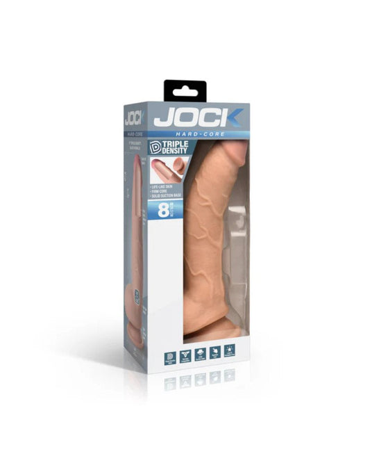 Jock Hard-Core 8" Triple Density Dildo with Balls Curve Toys