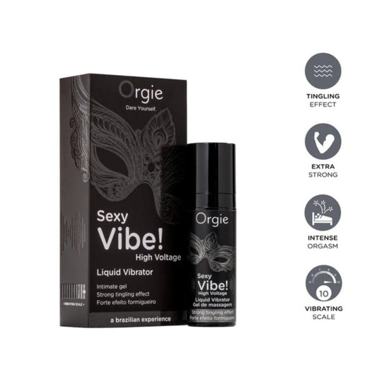 Orgie Sexy Vibe High Voltage Liquid Vibrator Gel 15ml - ClubX Australia