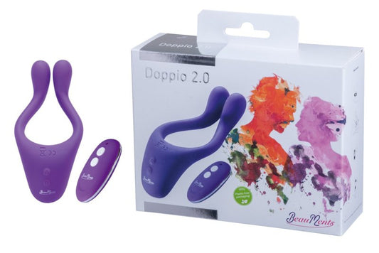 St Rubber BeauMents Doppio 2.0 Purple Cock Ring St Rubber