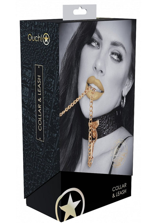 Ouch! Rome Collection - Collar with Leash Shots