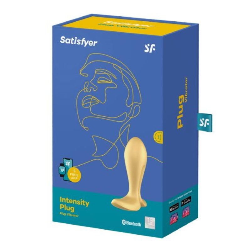 Satisfyer Intensity Plug - Gold USB Rechargeable Butt Plug with App Control