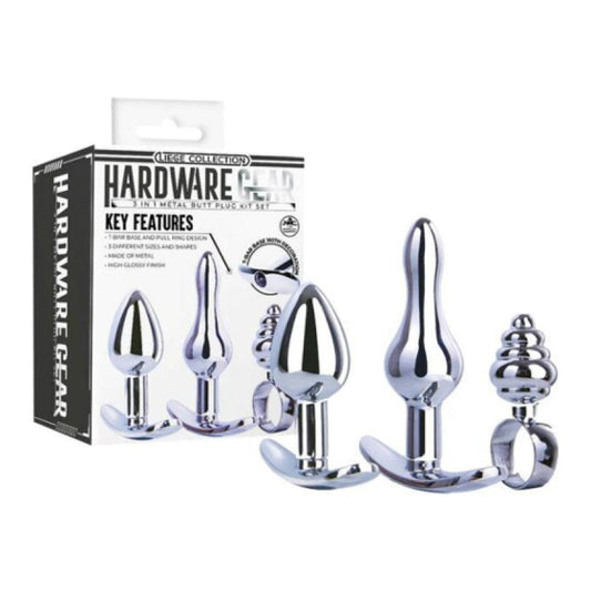 Excellent Power Hardware Gear metal butt plug kit (636059) - ClubX Australia