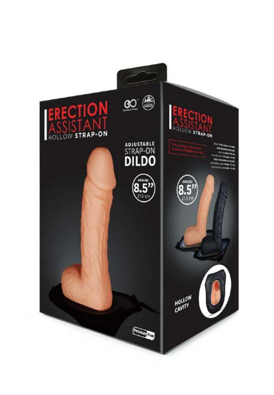 Erection Assistant hollow strap on 8.5 inch flesh - ClubX Australia