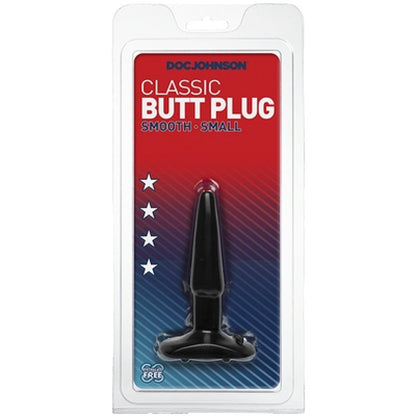 Classic Butt Plug - Black 11.5 cm (4.5'') Small Smooth Butt Plug Doc Johnson