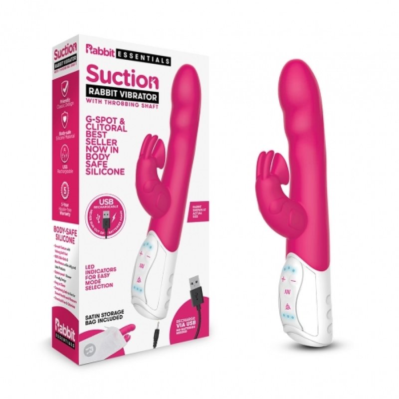 Rabbit Essentials Rechargeable Clitoral Suction Rabbit - Hot Pink Electric Eel, Inc