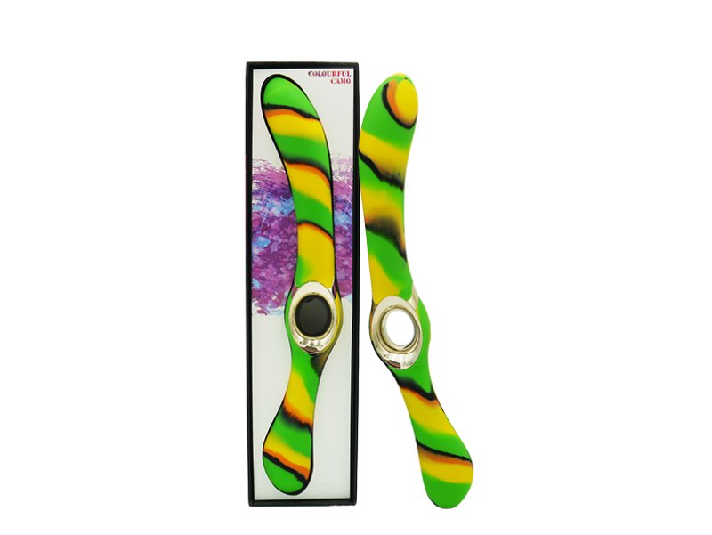 Colourful Camo Entice double-ended vibrator green rechargeable - ClubX Australia