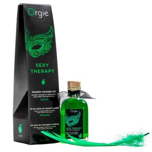 Orgie Sexy Therapy Apple Warming Massage Oil 100ml - ClubX Australia
