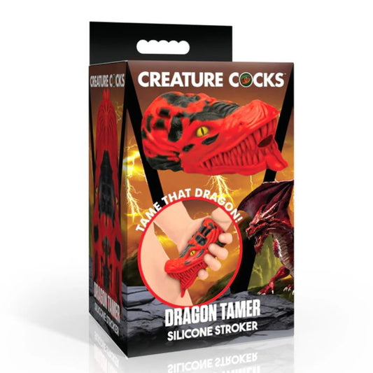 Creature Cocks Dragon Tamer Silicone Stroker - Red XR Brands