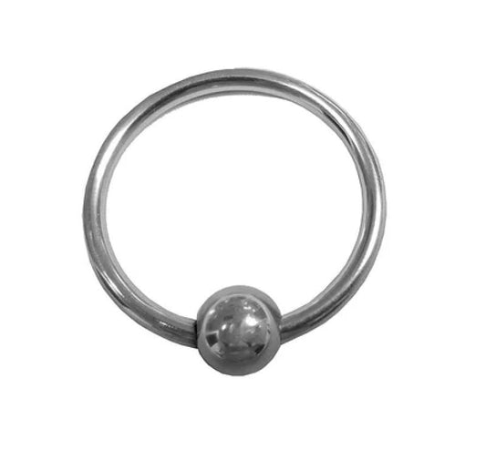 Rouge Stainless Steel Glans Ring with Pressure Point Ball (30mm) Bondage Gear Rouge