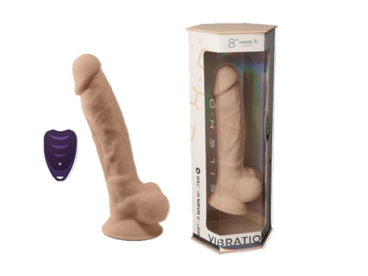 Silexd 8" Model 1 Motor + LRS Flesh Dildo Adrien Lastic