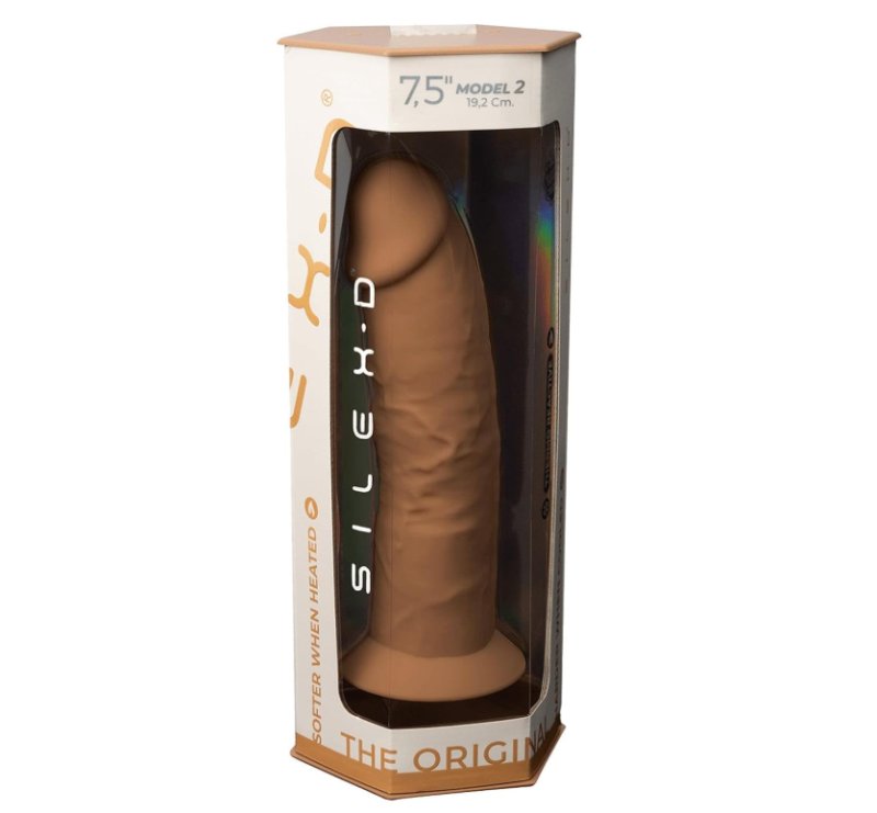 Silexd 7.5 Inch Caramel Thermo-Reactive Realistic Dildo - ClubX Australia