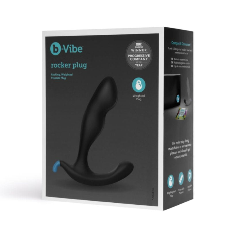 b-Vibe Rocker Plug weighted prostate massager - ClubX Australia