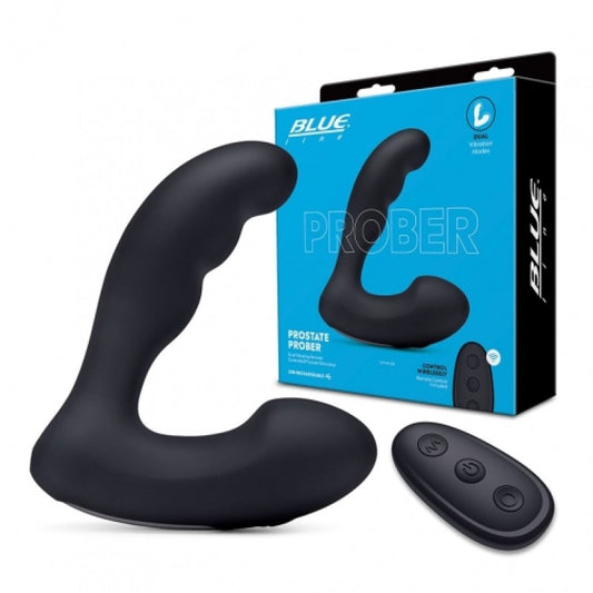 Blue Line Prober - Dual Vibrating Remote Controlled Prostate Stimulator Electric Eel, Inc