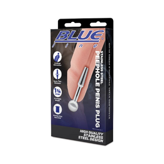 Blue Line Stainless Steel Peephole Penis Plug Electric Eel, Inc