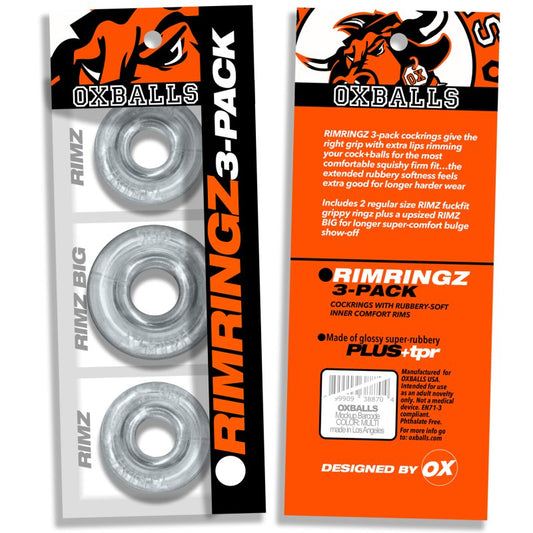 Oxballs Rimringz multi size 3-pack Clear OXBalls