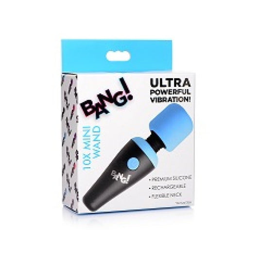 Bang! 10X Vibrating Mini Silicone Wand - Blue XR Brands