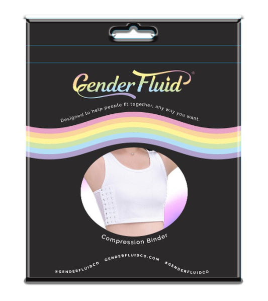 Gender Fluid Chest Compression Binder White 3XL Thank Me Now