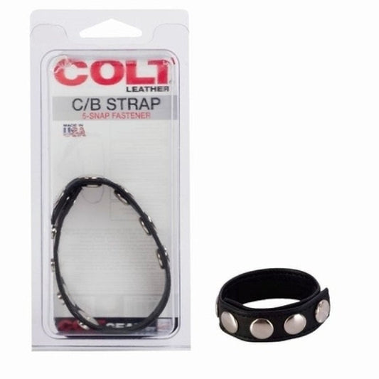 Colt Leather C/b Straps - Adjustable 5 Snap Cock Ring Calexotics