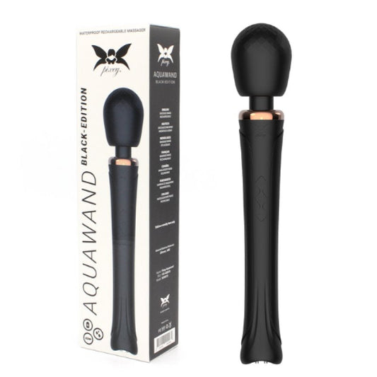 Pixey Aquawand Black Edition wand vibrator - ClubX Australia