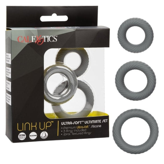 Calexotics Link Up Ultra-Soft Ultimate Set Cock Ring Calexotics