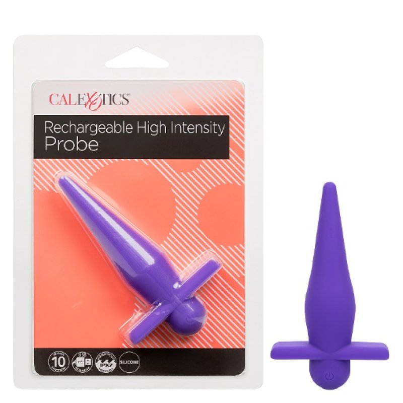 CalExotics Rechargeable High Intensity Probe purple vibrating anal toy - ClubX Australia