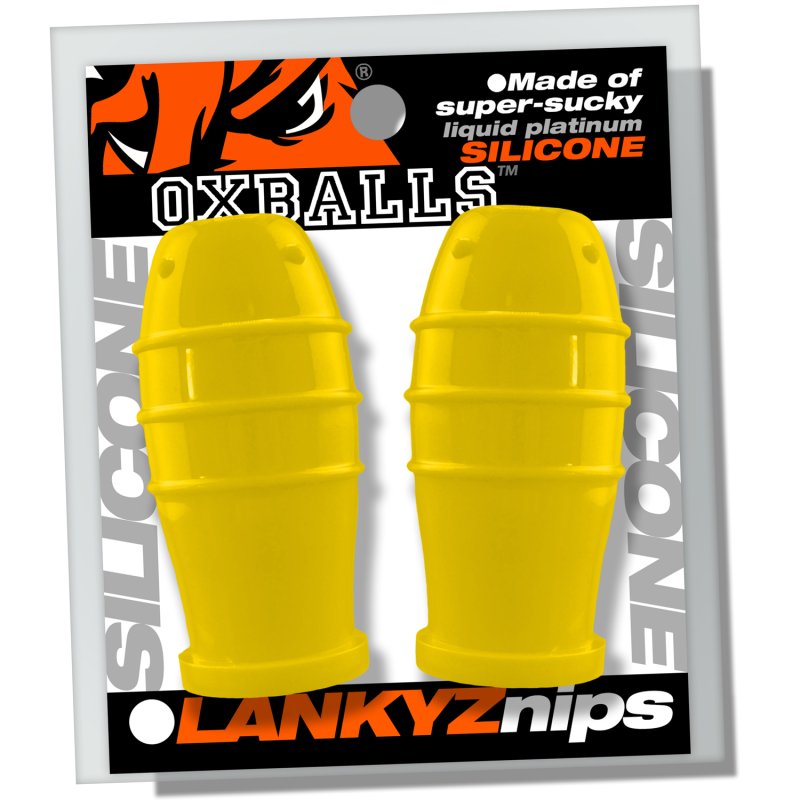 Oxballs Lankyz silicone nipsuckers Yellow Bondage Gear OXBalls