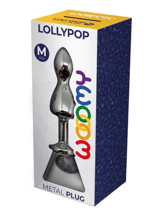 Wooomy Lollypop Double Ball Metal Plug White M Adrien Lastic