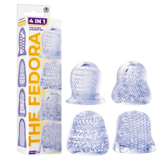 Excellent Power The Fedora 4 Set Masturbator Sleeves Transparent Cock Ring Excellent Power
