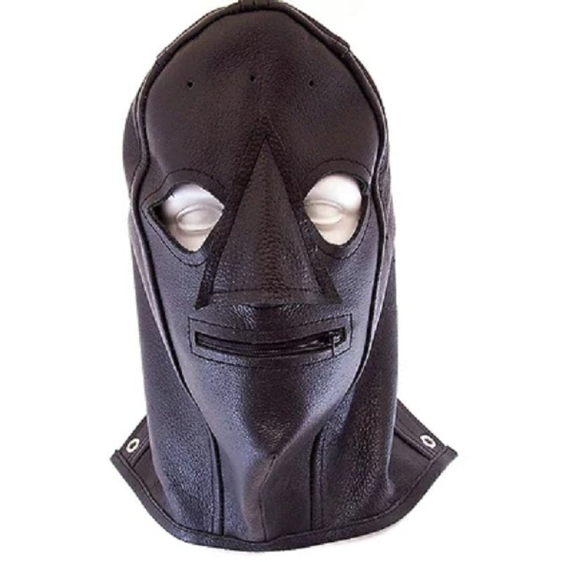 Rouge leather Zip Mask Black Bondage Gear Rouge