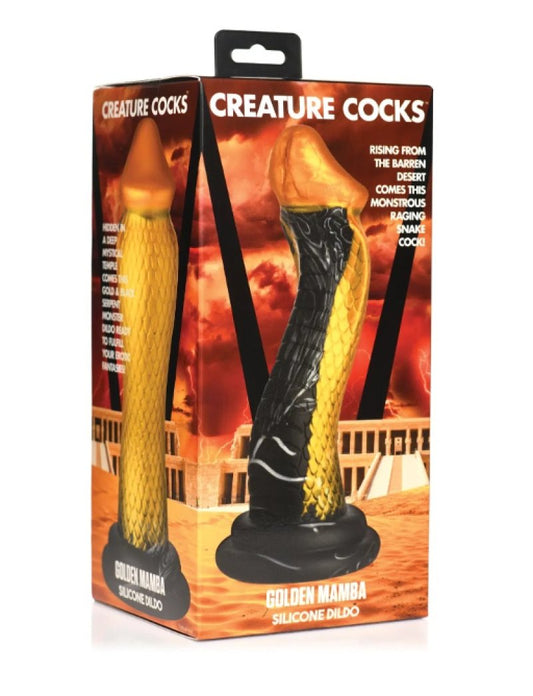 Creature Cocks Golden Mamba Silicone Dildo XR Brands