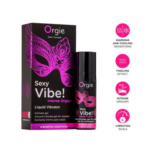 Orgie Sexy Vibe Intense Orgasm Liquid Vibrator Gel 15ml - ClubX Australia